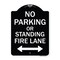 Signmission No Parking or Standing Fire Lane W/ Bidirectional Arrow Heavy-Gauge Alum, 24" x 18", BW-1824-23684 A-DES-BW-1824-23684 - alternate 1